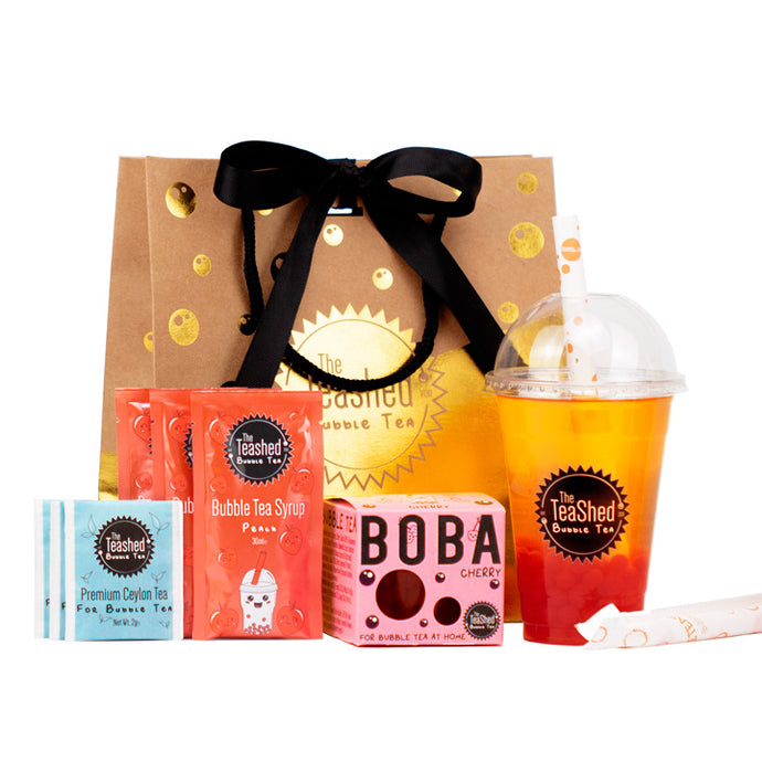 syrup bubble tea gift set with gift bag