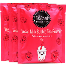 Load image into Gallery viewer, strawberry milk bubble tea powder vegan
