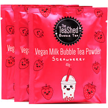Load image into Gallery viewer, strawberry milk bubble tea powder vegan