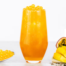 Load image into Gallery viewer, Tropical Ready To Drink Bubble Tea Bottle - Contains Passion Fruit Popping Boba, Mango Iced Tea & Straw - 250ml