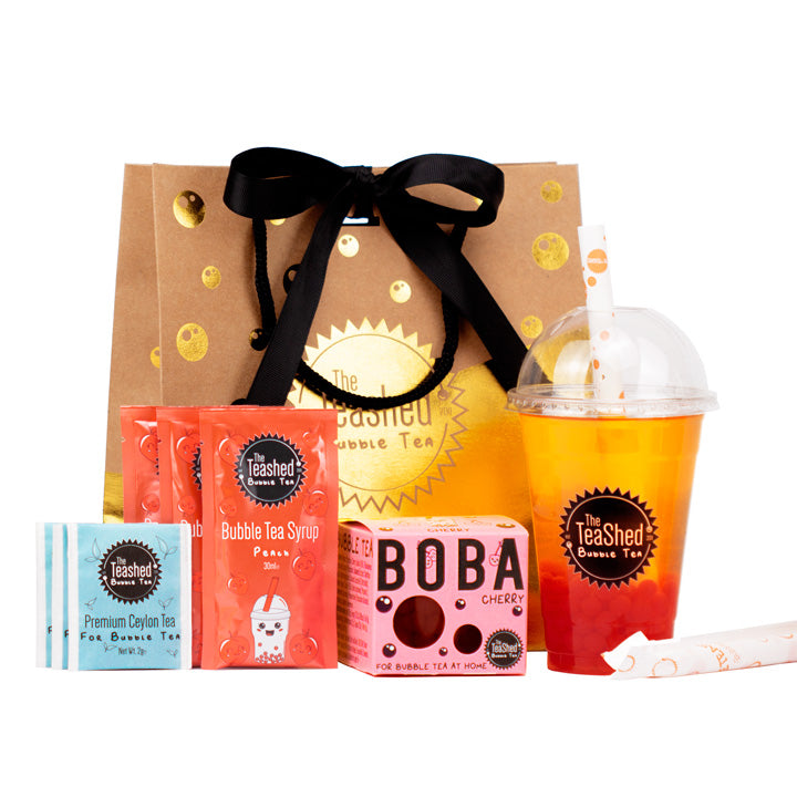 syrup bubble tea gift set with gift bag