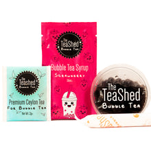 Load image into Gallery viewer, Bubble Tea Kit - Contains Popping Boba, Syrup, Tea &amp; Straw - Makes 1 drink

