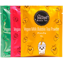 Load image into Gallery viewer, bubble tea kit with vegan powder and popping boba and cup
